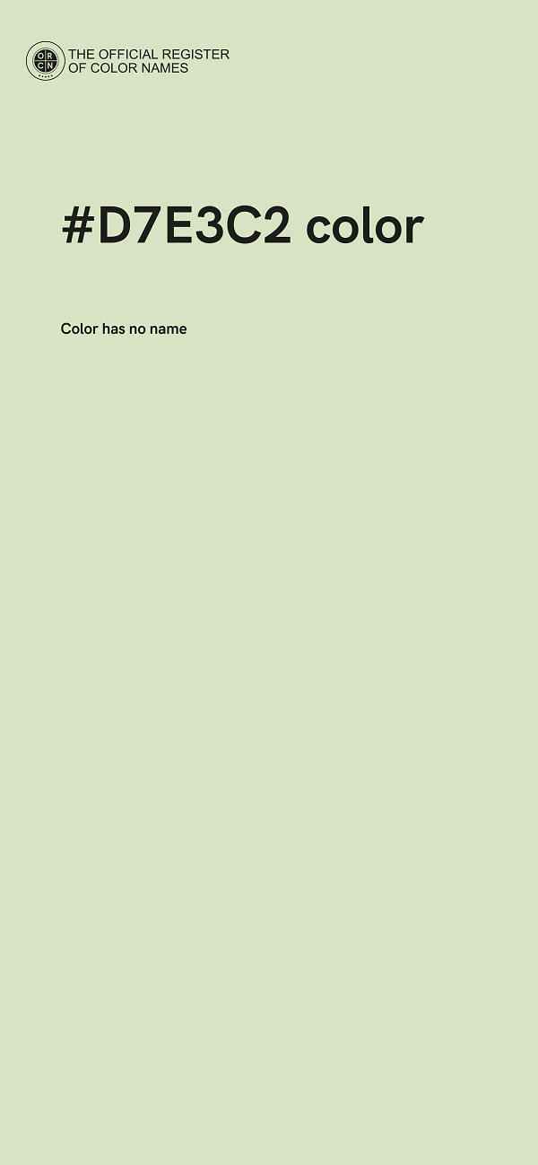 #D7E3C2 color image