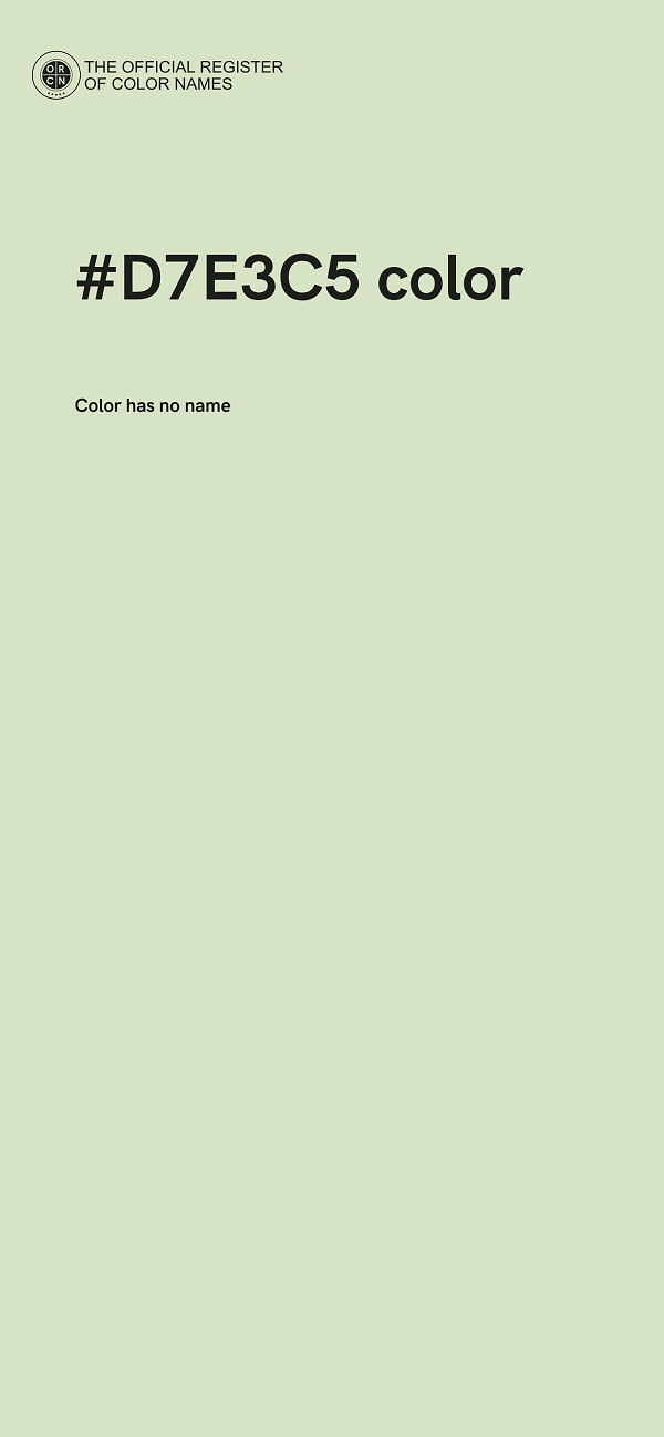 #D7E3C5 color image