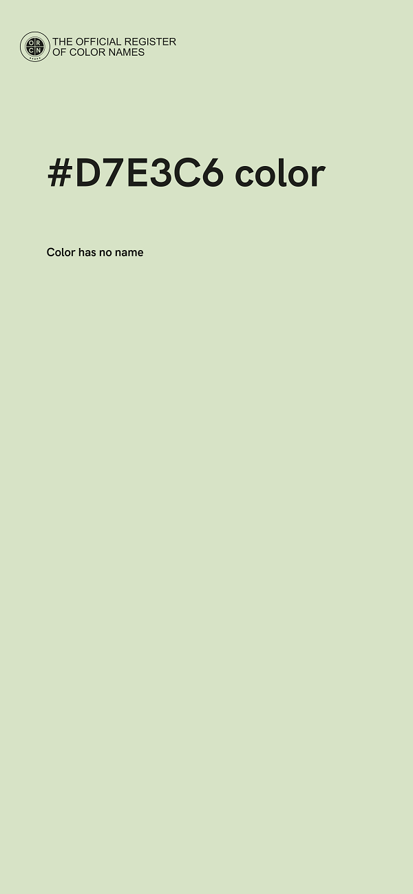 #D7E3C6 color image