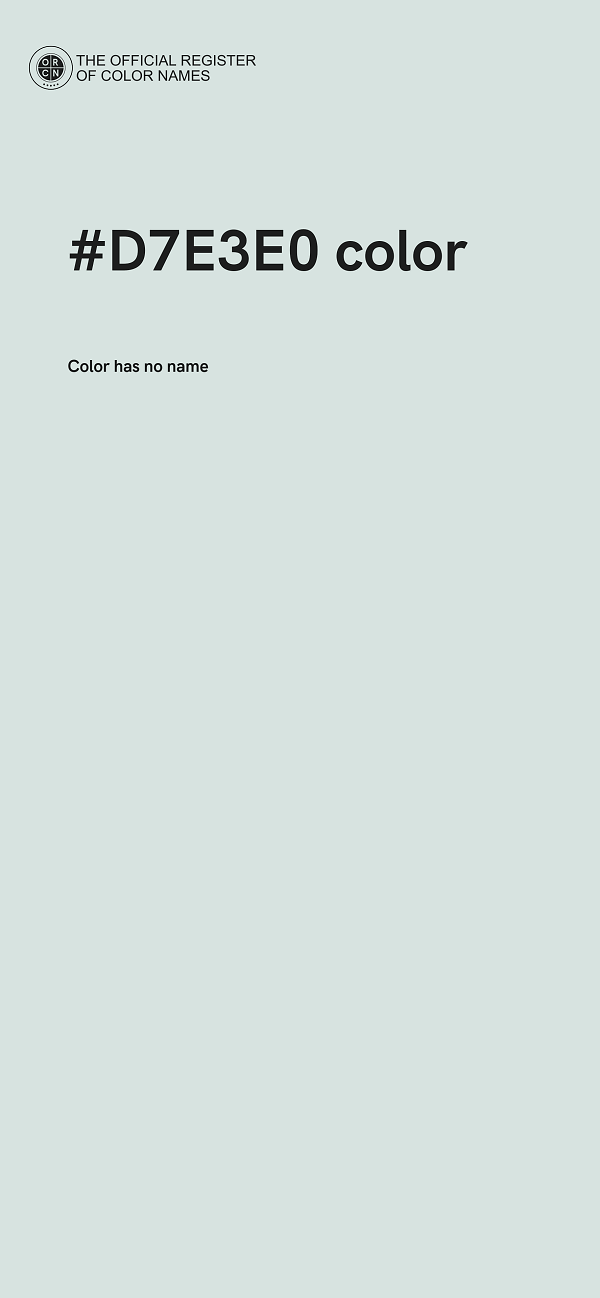 #D7E3E0 color image