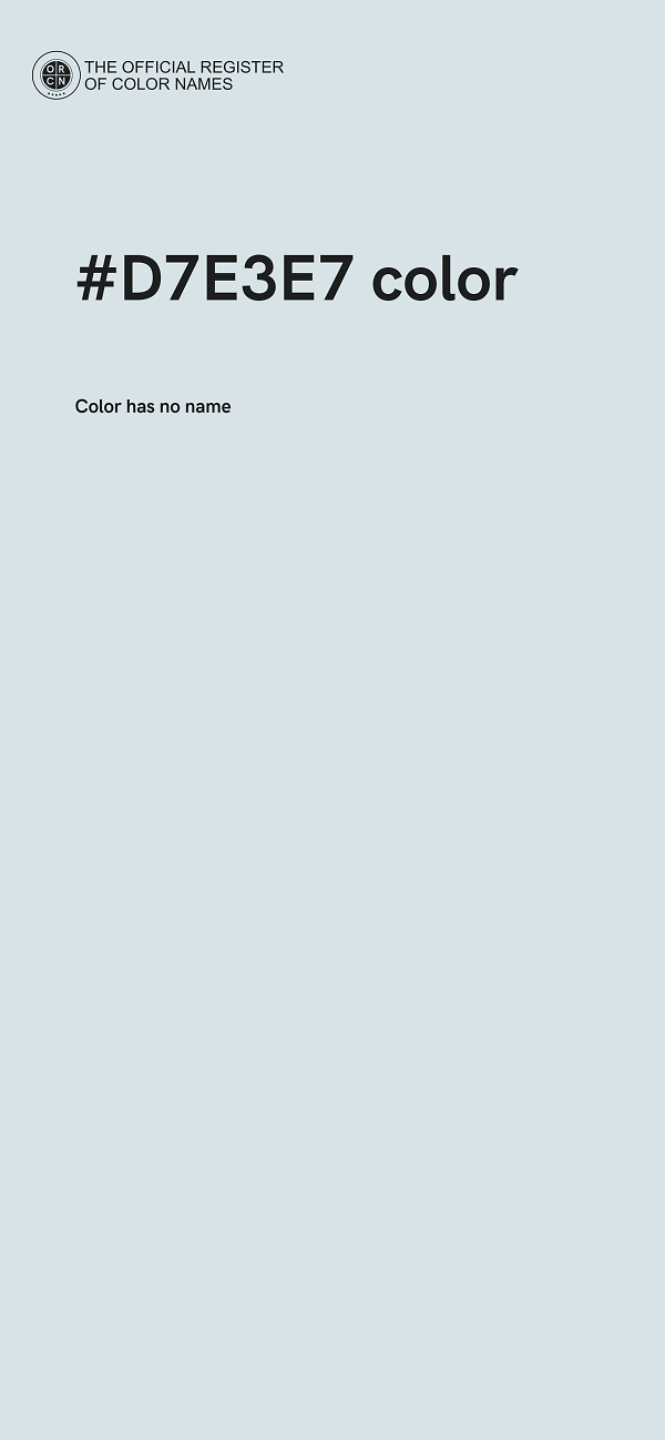 #D7E3E7 color image