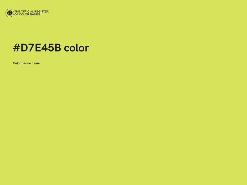 #D7E45B color image