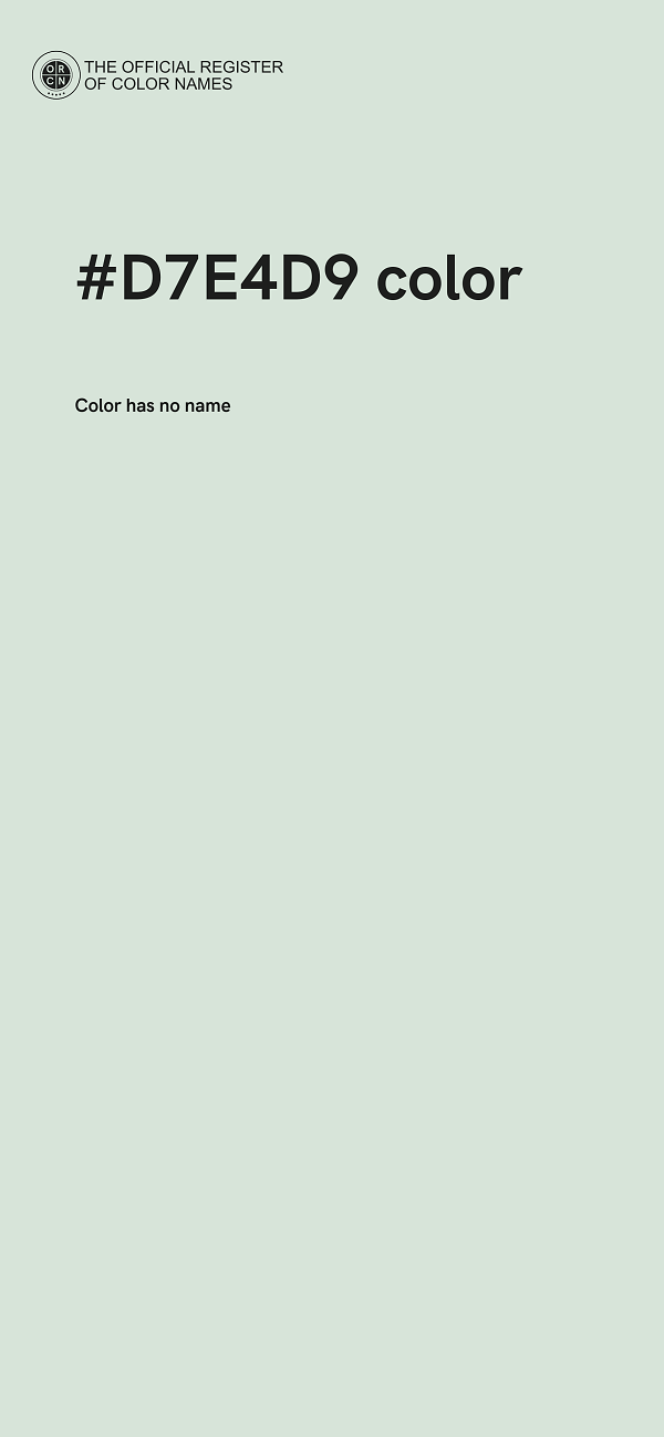 #D7E4D9 color image