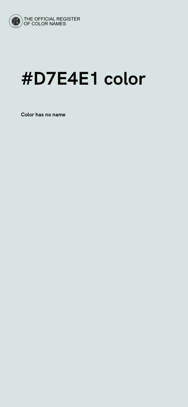 #D7E4E1 color image
