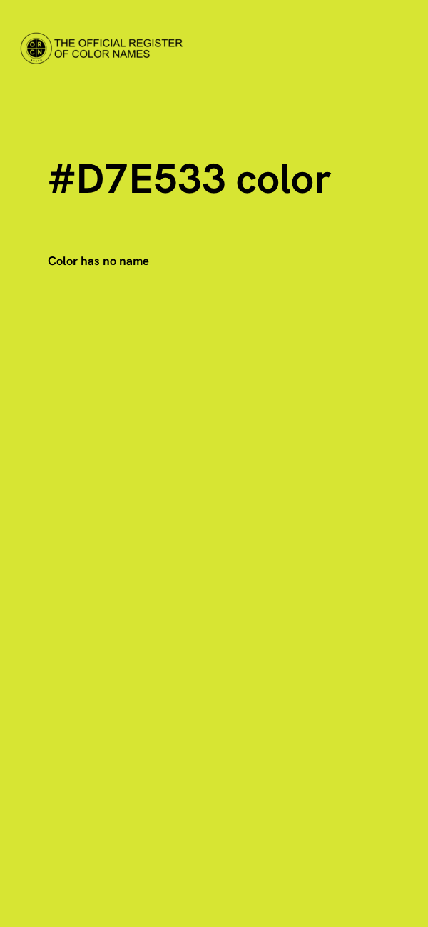 #D7E533 color image
