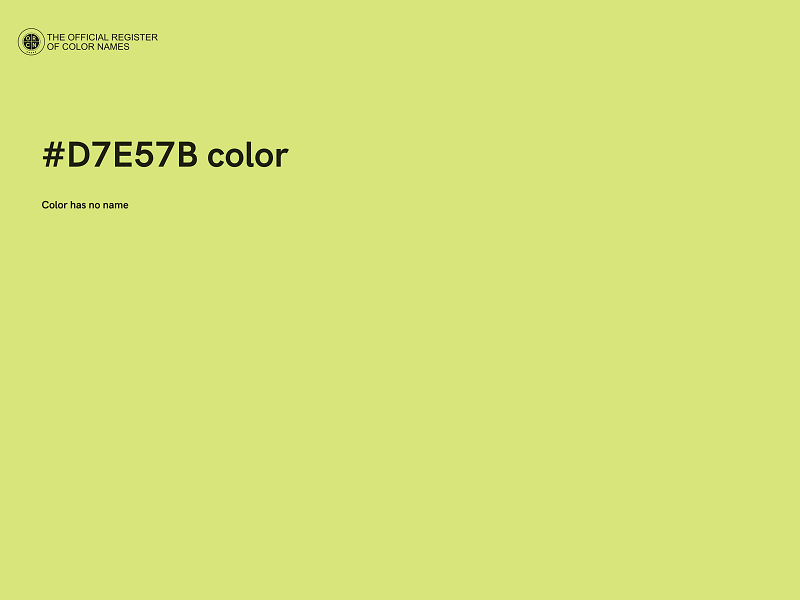 #D7E57B color image