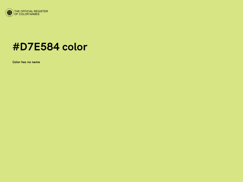 #D7E584 color image