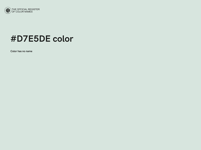 #D7E5DE color image