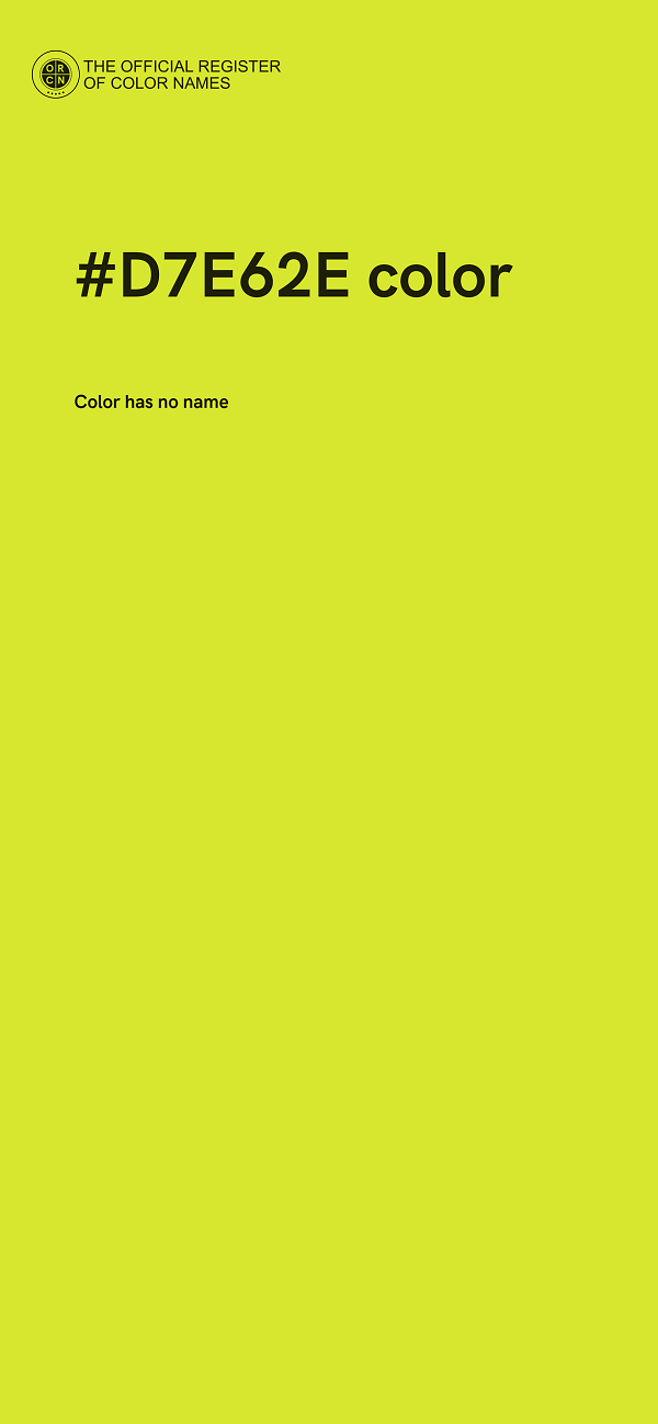 #D7E62E color image