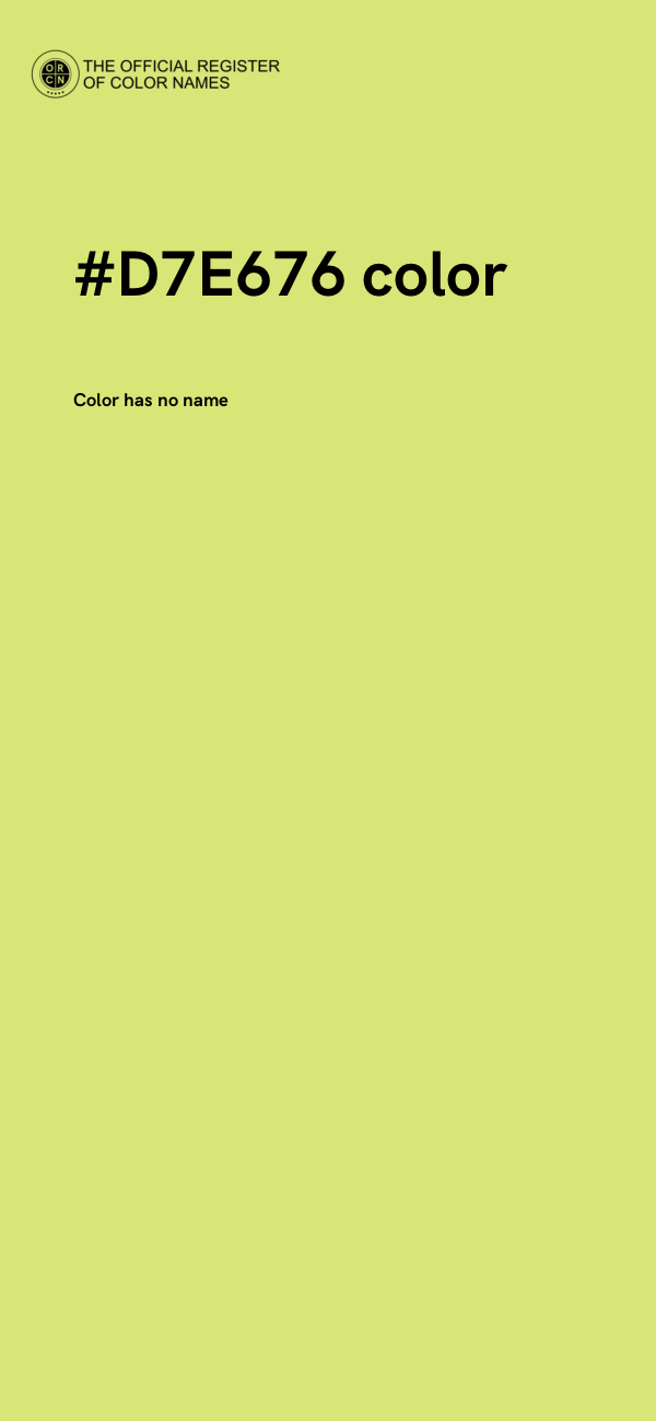 #D7E676 color image