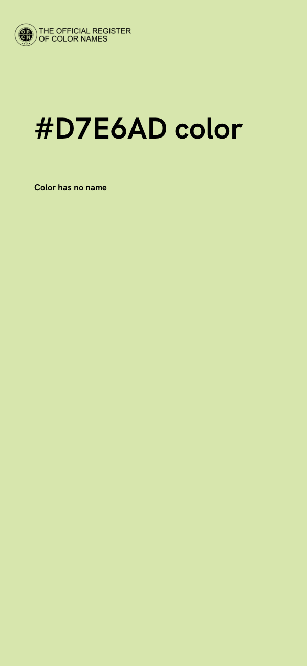 #D7E6AD color image