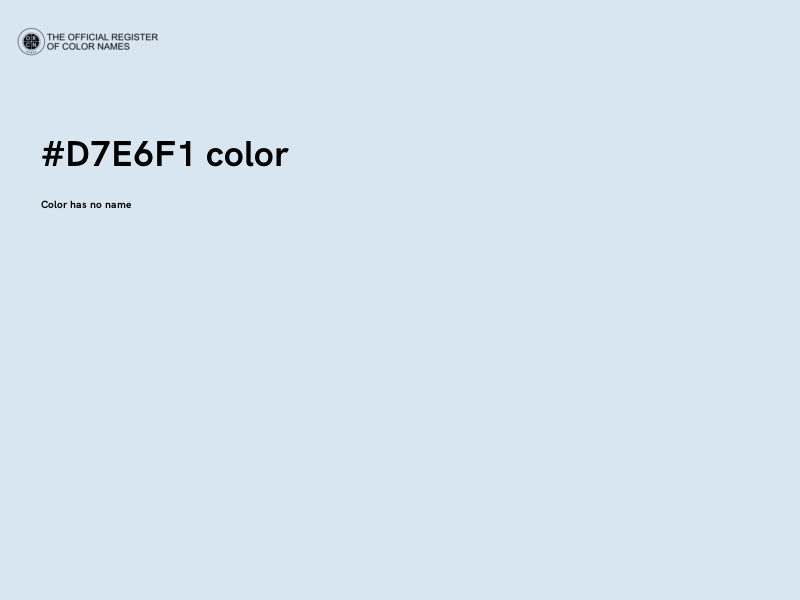 #D7E6F1 color image