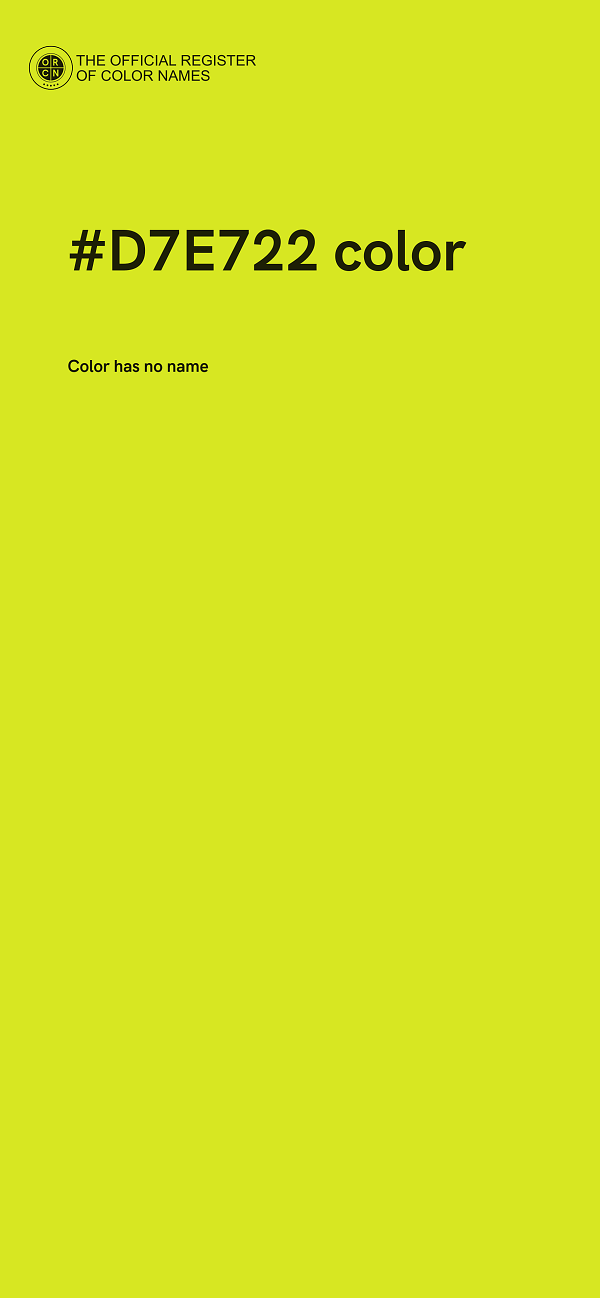 #D7E722 color image