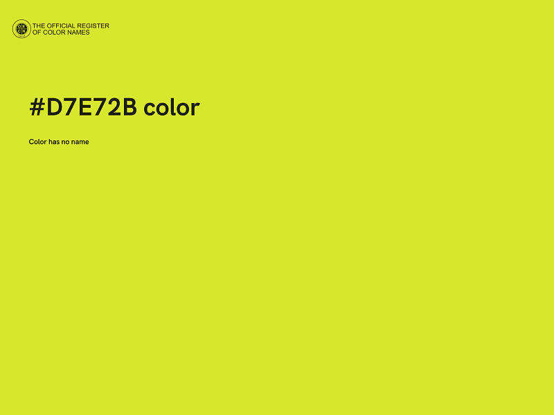 #D7E72B color image