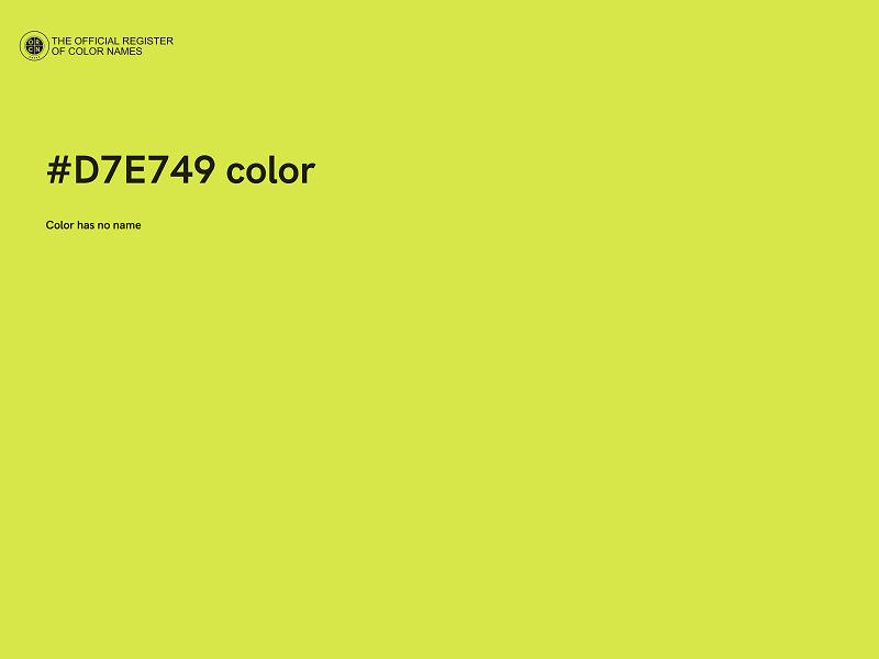 #D7E749 color image