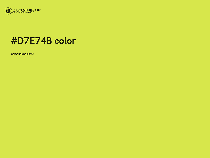 #D7E74B color image