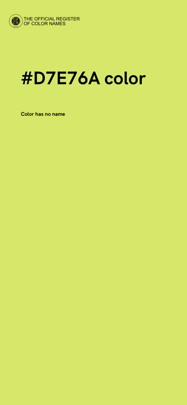 #D7E76A color image