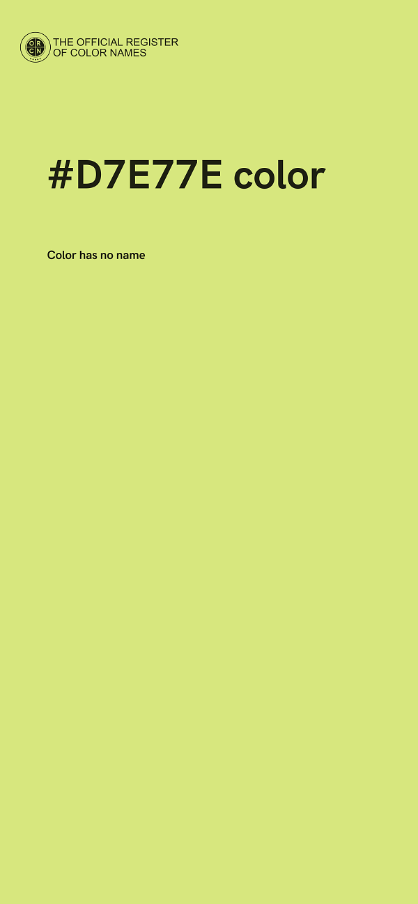 #D7E77E color image