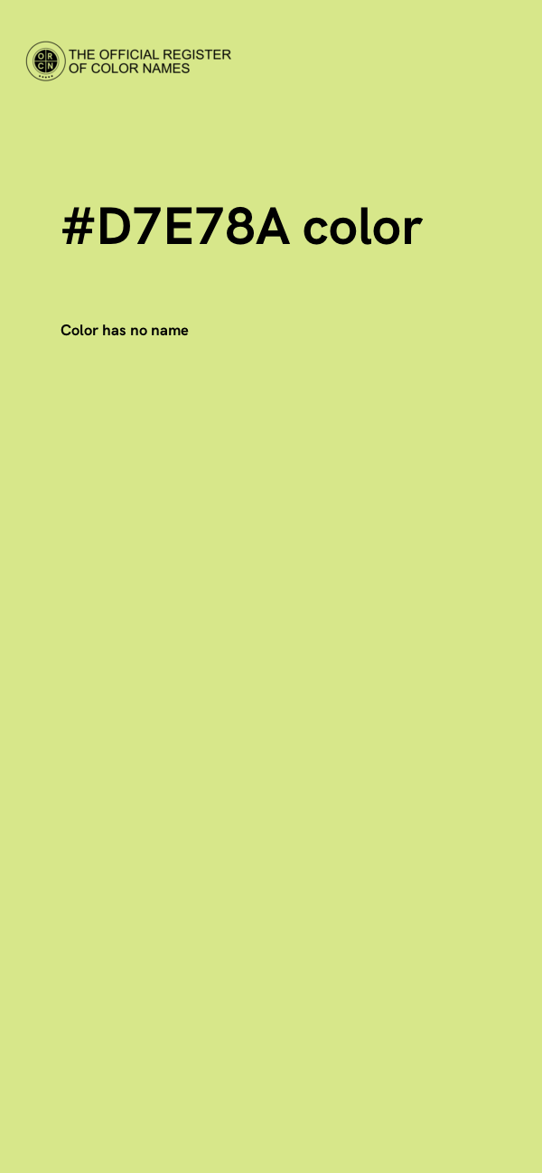 #D7E78A color image