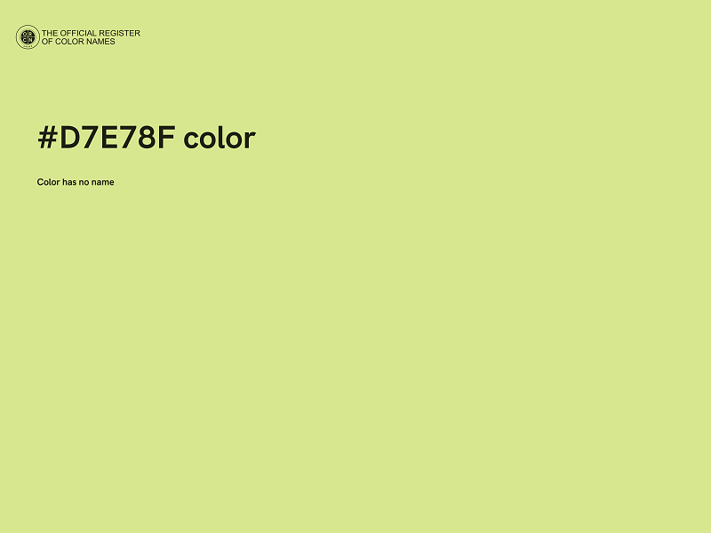 #D7E78F color image