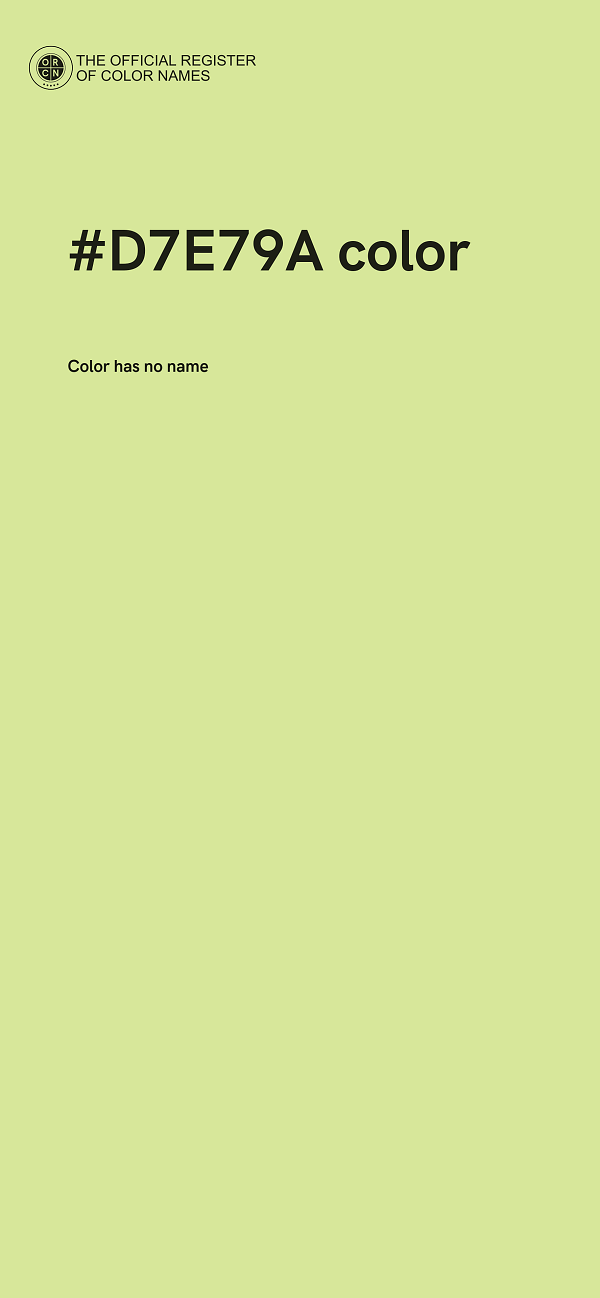 #D7E79A color image
