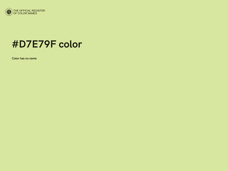 #D7E79F color image