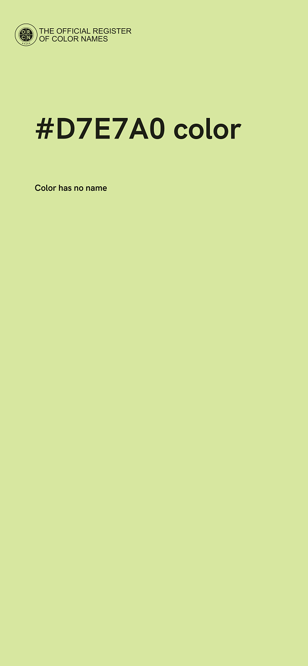 #D7E7A0 color image