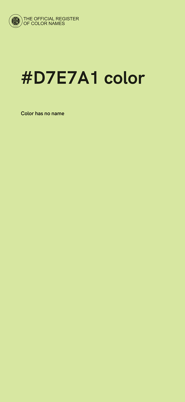 #D7E7A1 color image