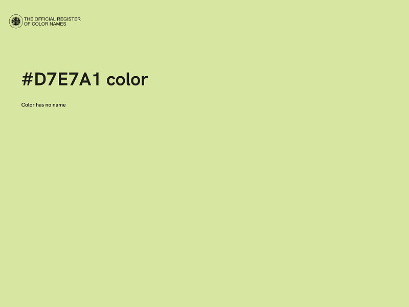#D7E7A1 color image