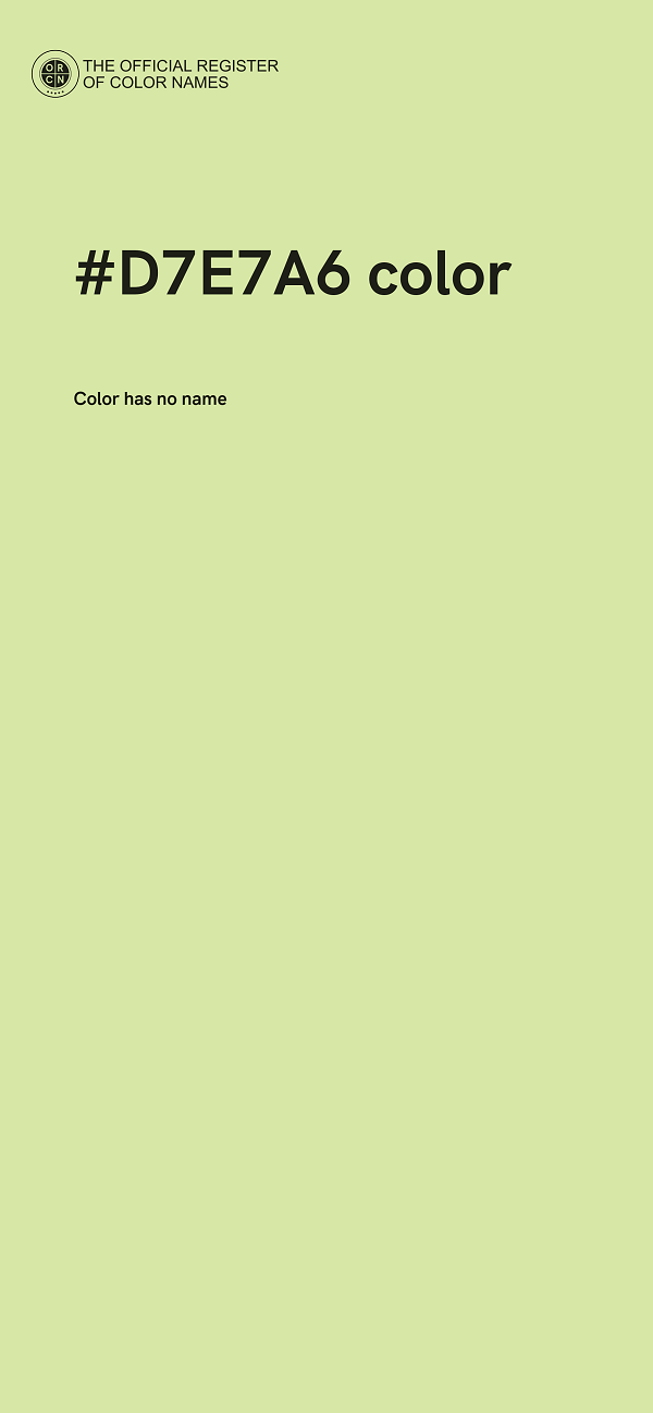 #D7E7A6 color image
