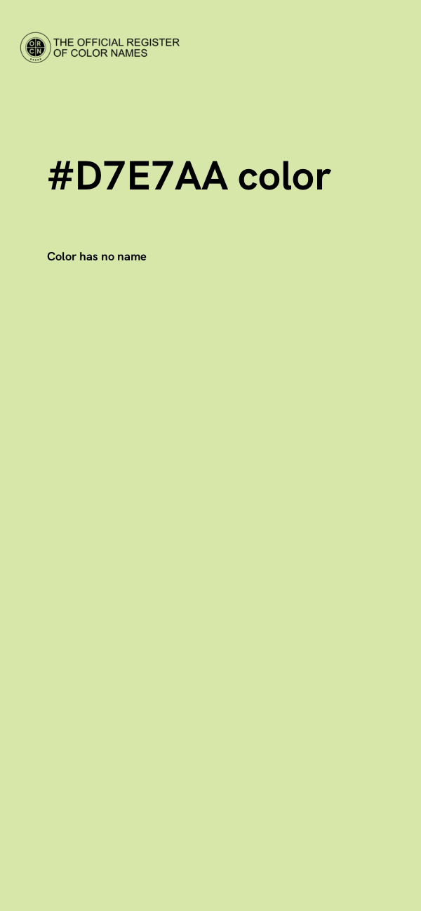 #D7E7AA color image