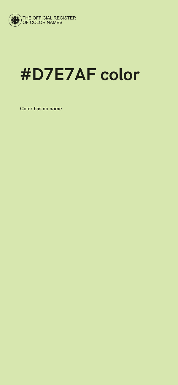 #D7E7AF color image