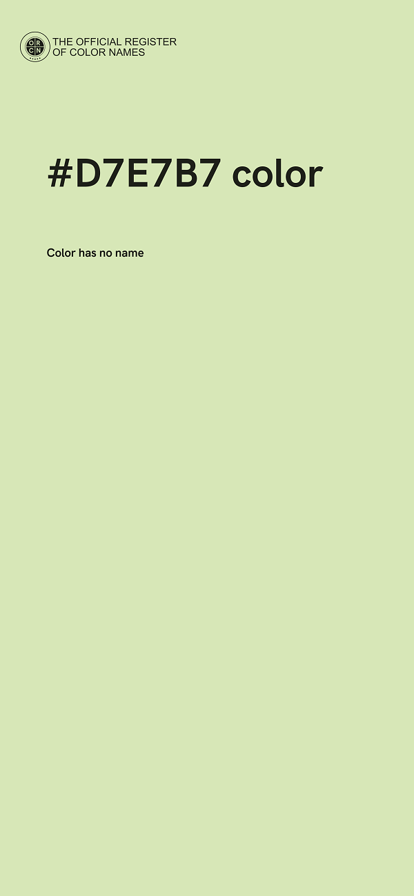 #D7E7B7 color image