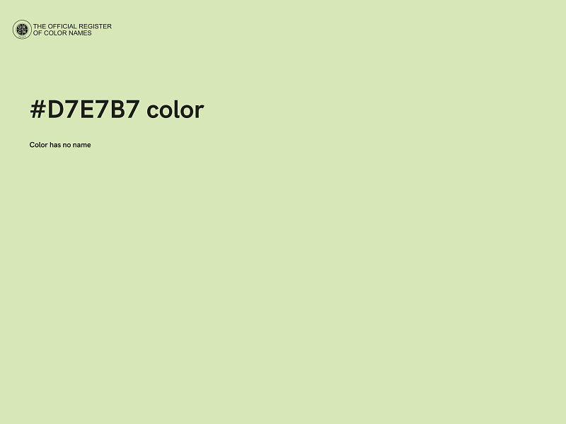 #D7E7B7 color image