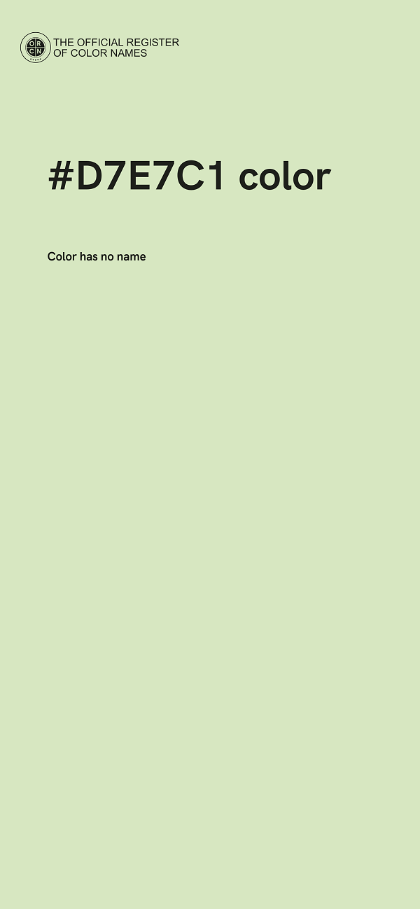 #D7E7C1 color image