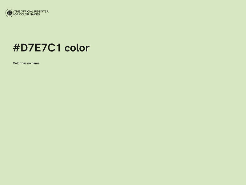 #D7E7C1 color image