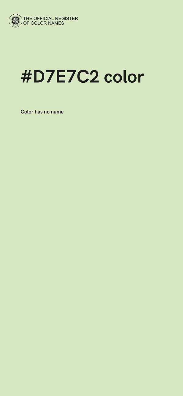 #D7E7C2 color image