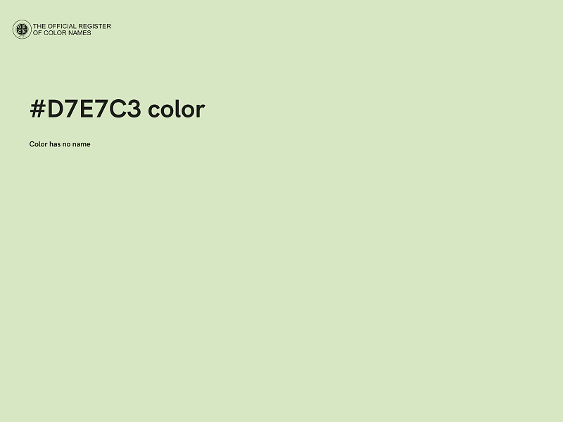 #D7E7C3 color image