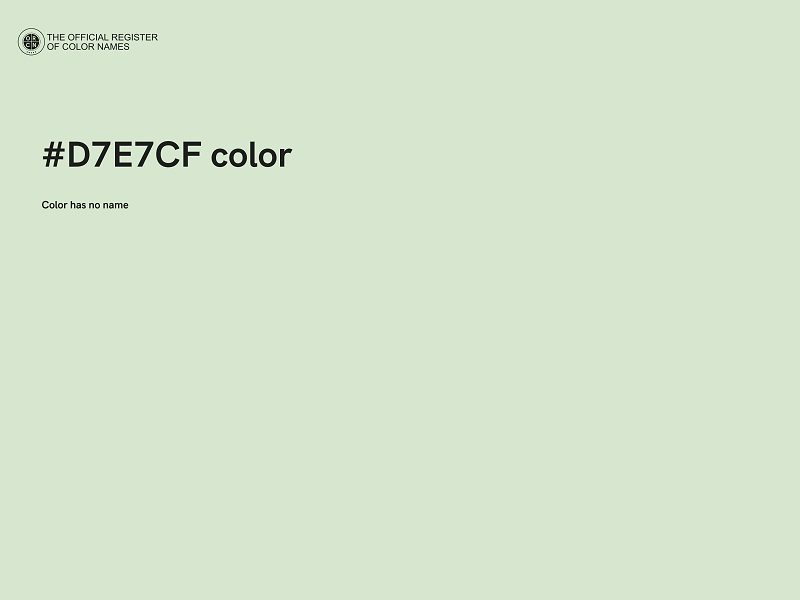 #D7E7CF color image