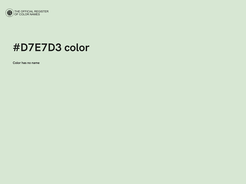 #D7E7D3 color image