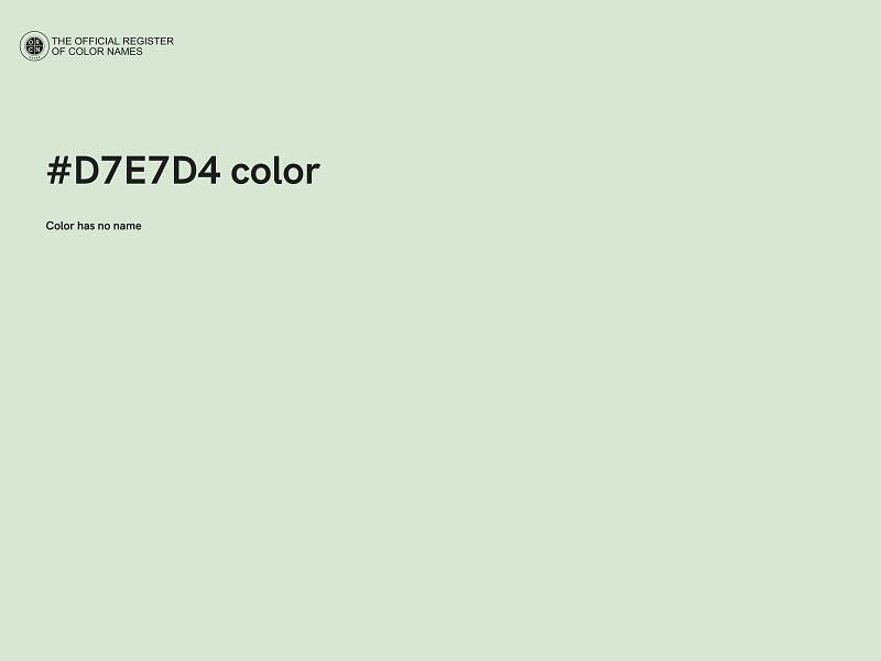 #D7E7D4 color image