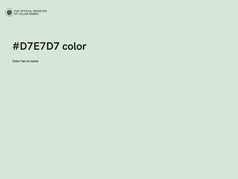 #D7E7D7 color image