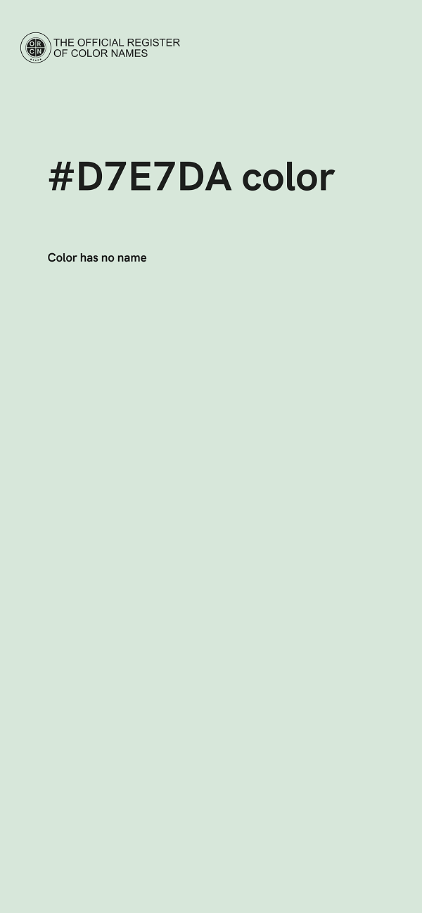 #D7E7DA color image