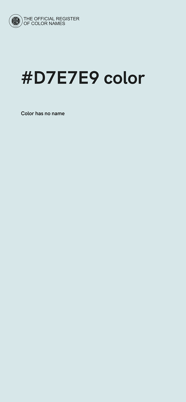 #D7E7E9 color image