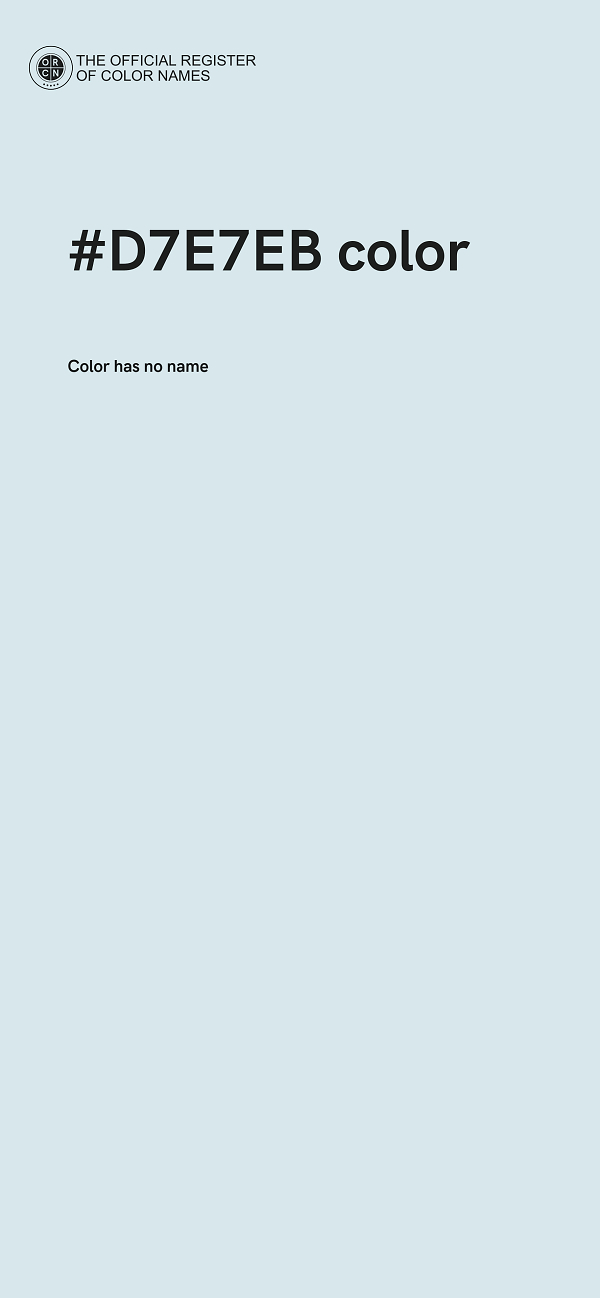 #D7E7EB color image