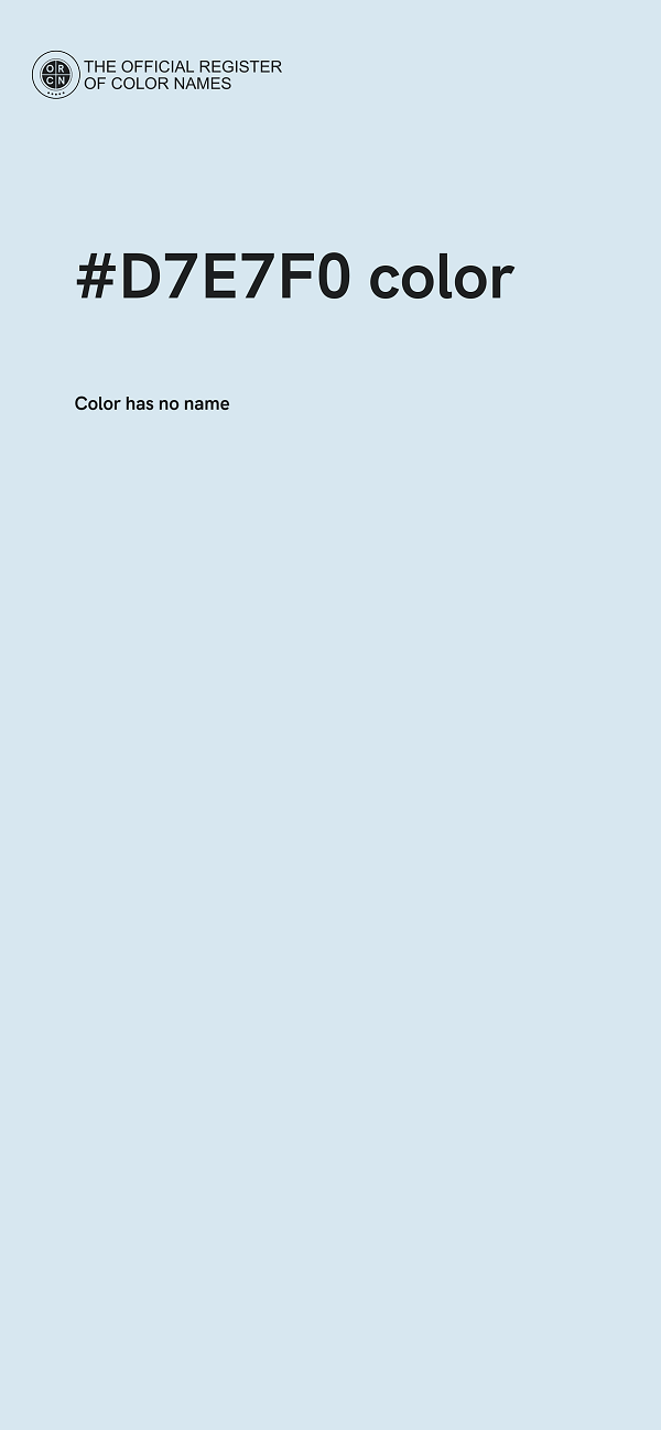 #D7E7F0 color image