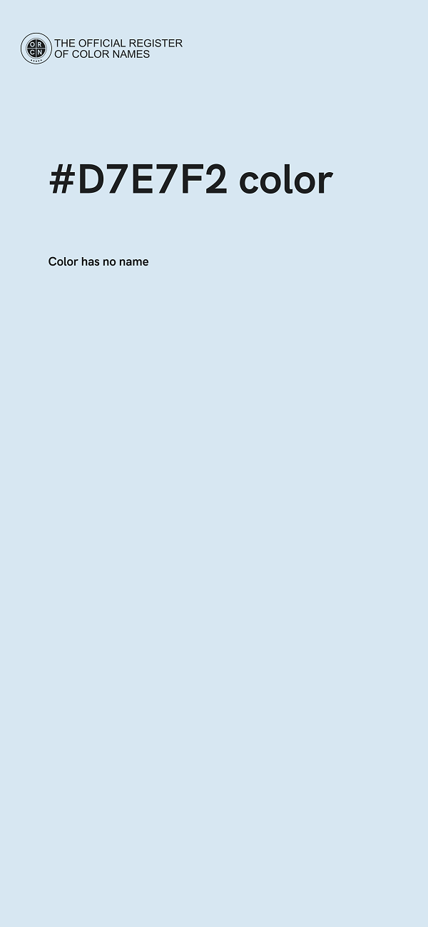 #D7E7F2 color image