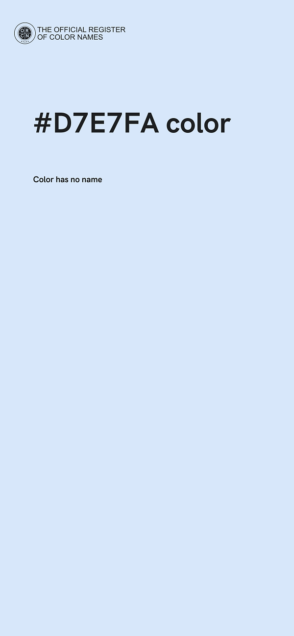 #D7E7FA color image