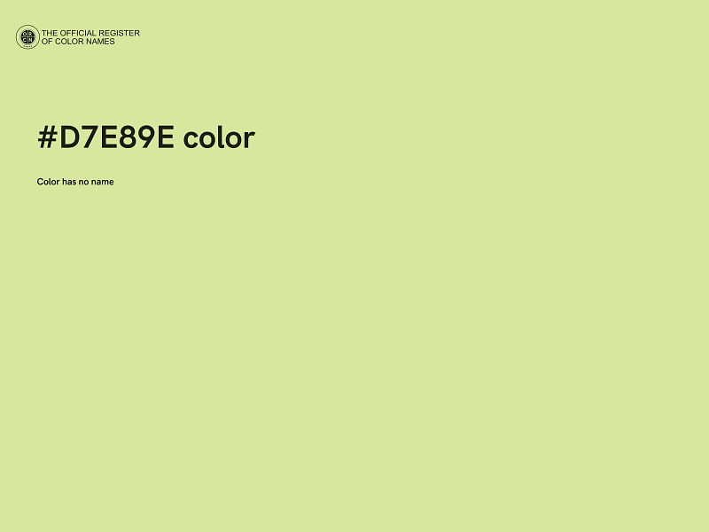 #D7E89E color image