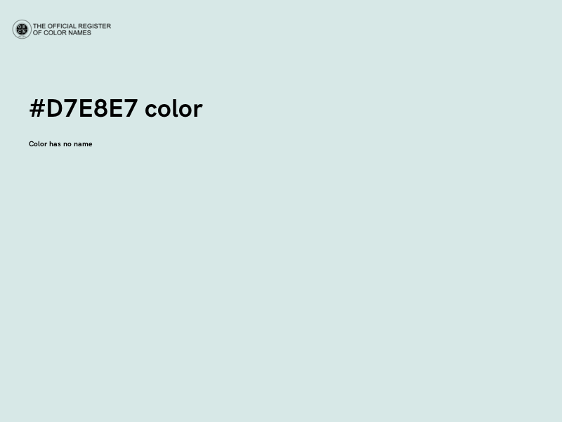 #D7E8E7 color image